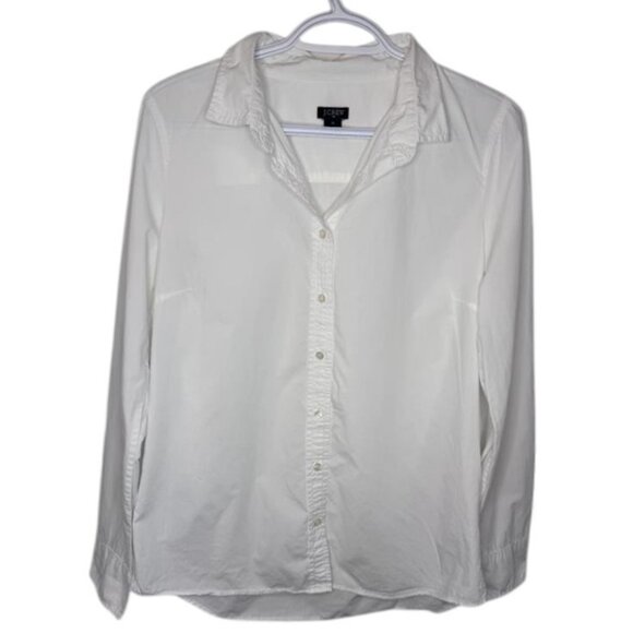J. Crew white button-up long sleeve shirt size M - Picture 3 of 7